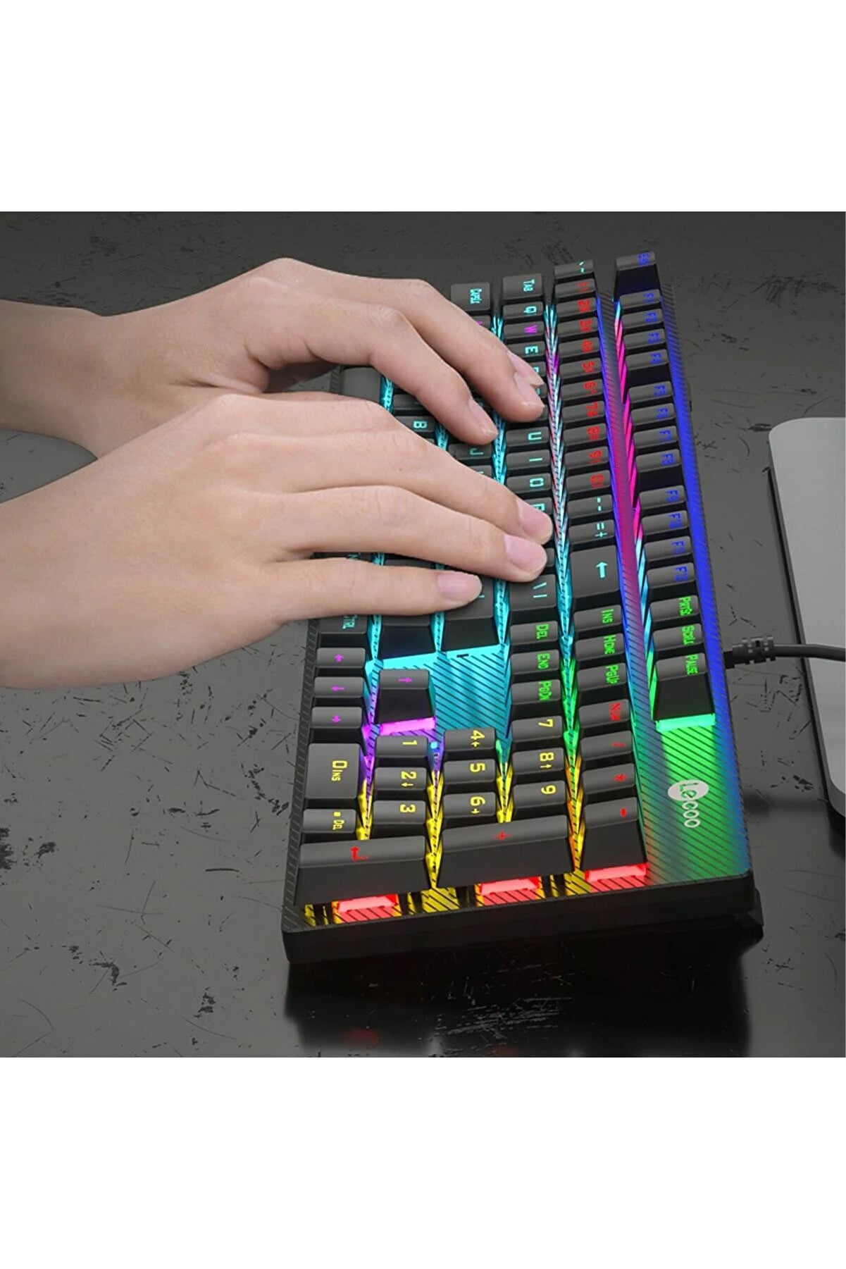 Lecoo Kg1101 Kablolu Rgb Mekanik Oyuncu Klavyesi