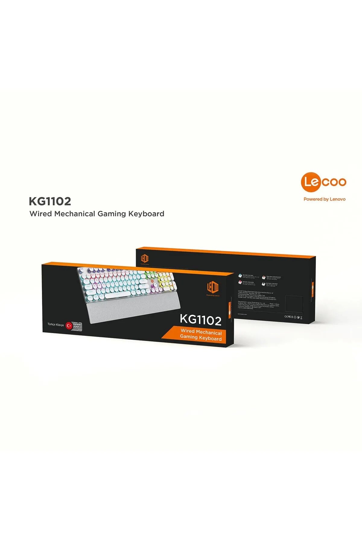 Lecoo KG1102 Wired RGB Mechanical Gaming Keyboard