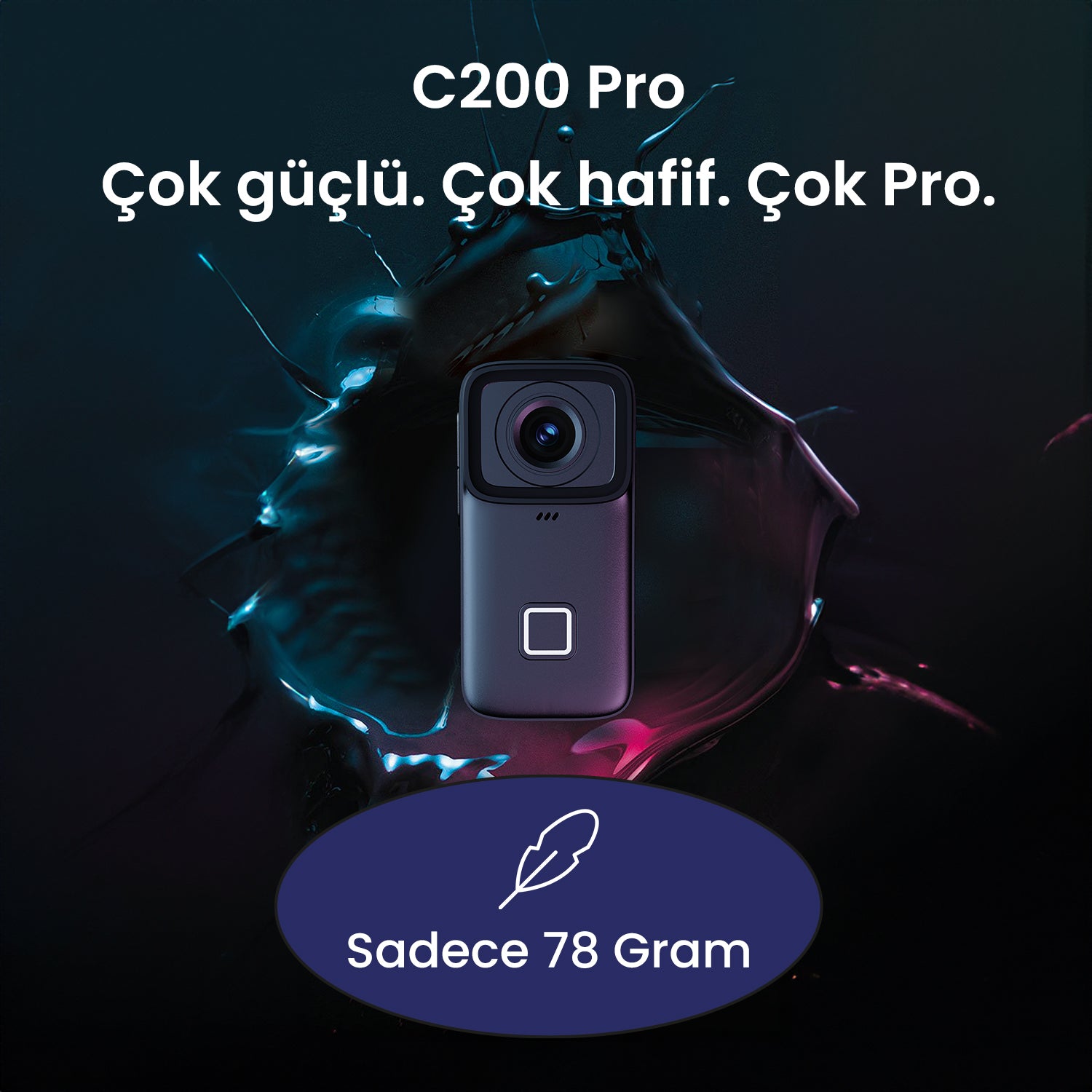 SJCAM C200 Pro Aksiyon Kamerası Siyah