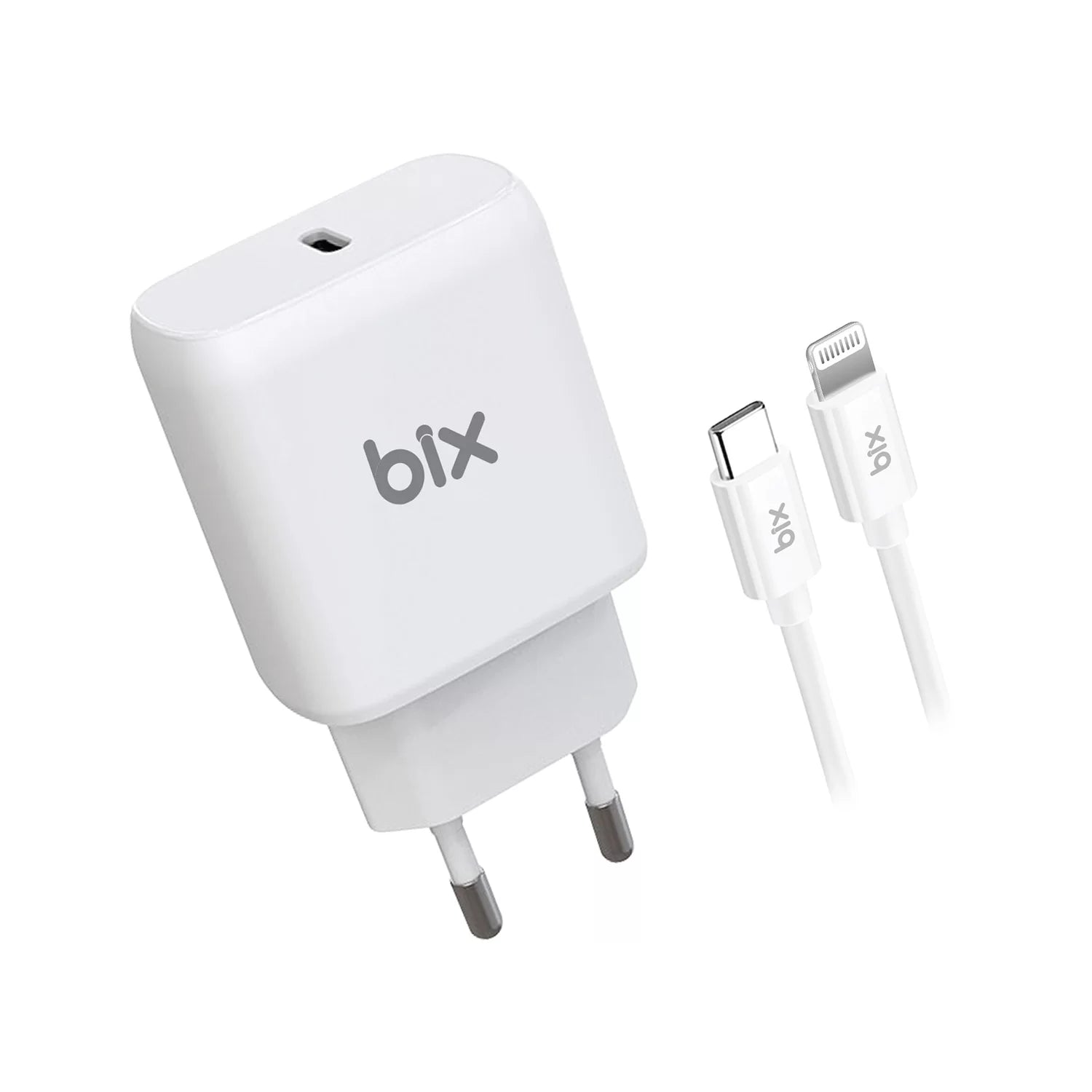 Bix 20W PD Hızlı Şarj Adaptörü + 3A USB-C’den Lightning Kablo