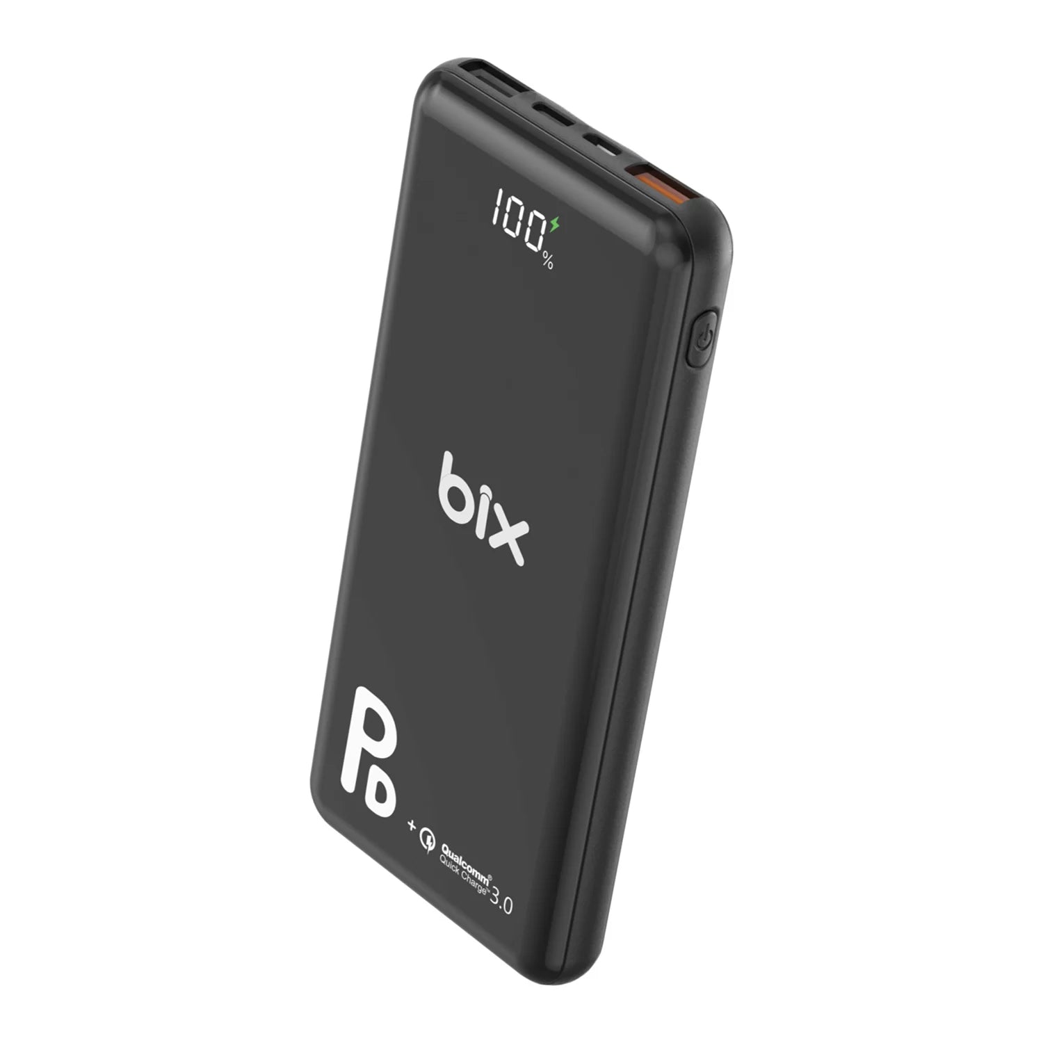 Bix 18W Üç Çıkışlı PD QC 3.0 10000 mAh Powerbank Siyah